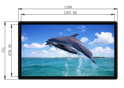 55寸壁掛式觸摸查詢(xún)一體機(jī)圖紙